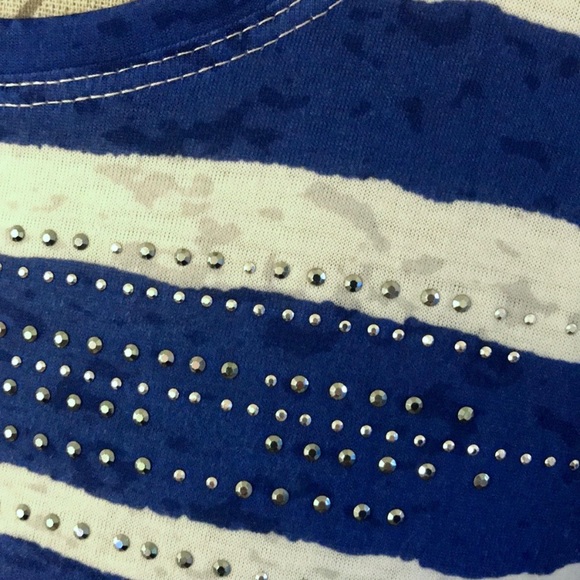 CHRISTOPHER & BANKS | Striped Sparkly T-Shirt - Picture 6 of 7